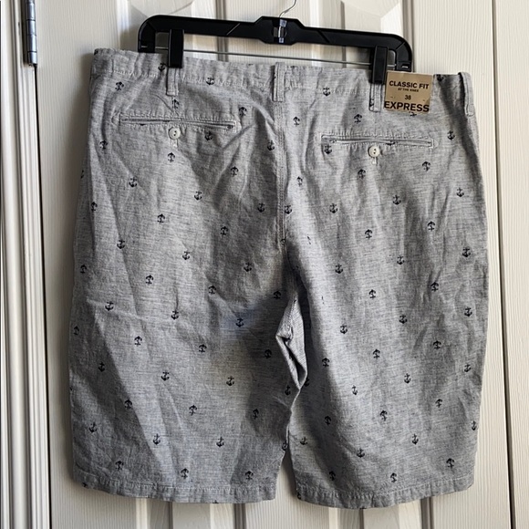 🆕 NWT EXPRESS Men’s linen blend shorts 38 - Picture 2 of 5